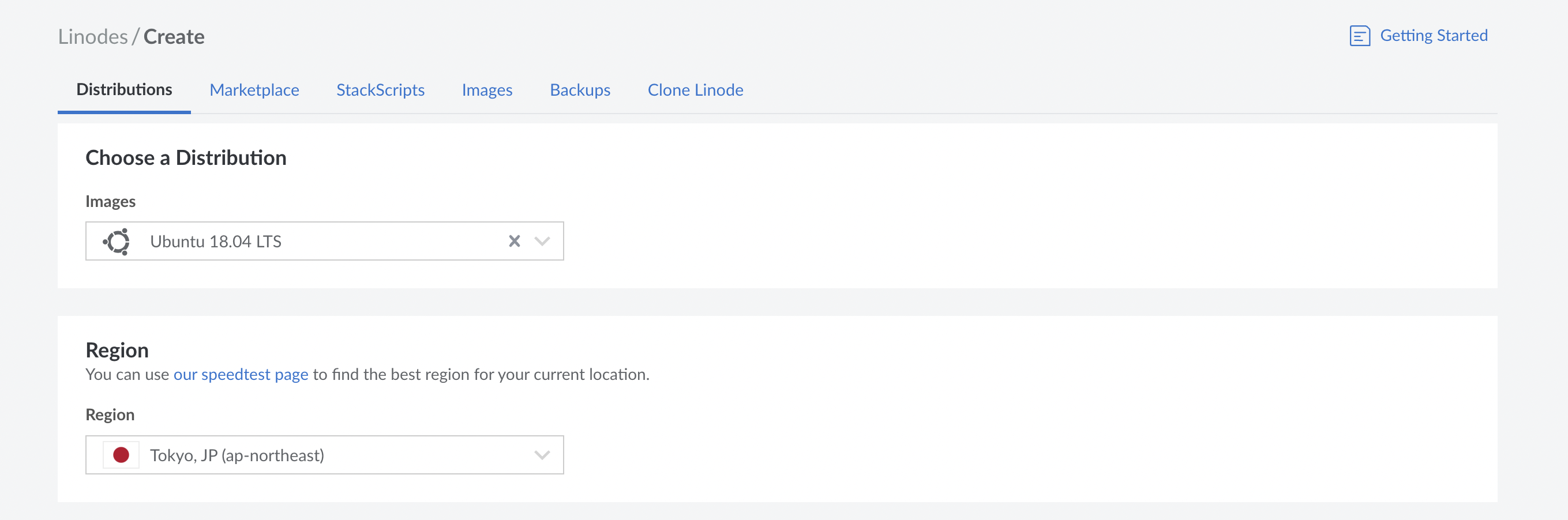 linode-distributions