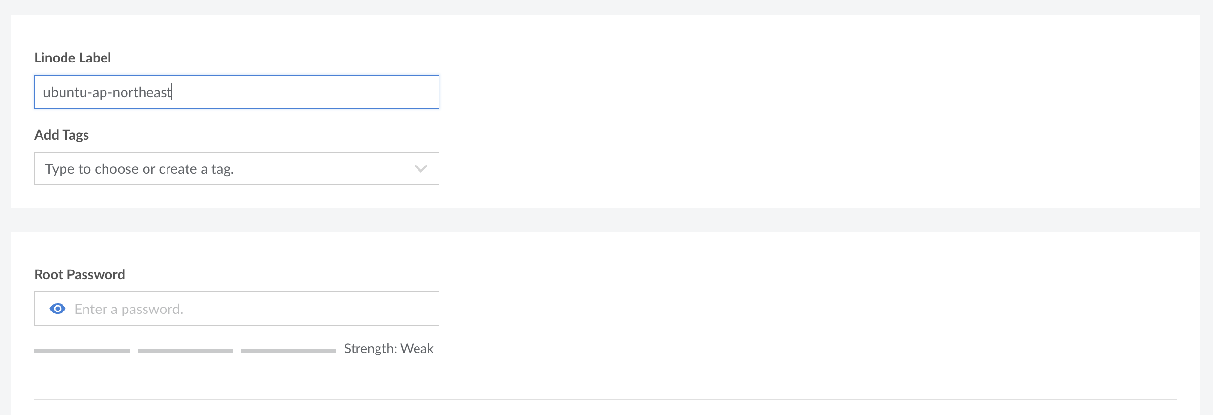 linode-label-root-password